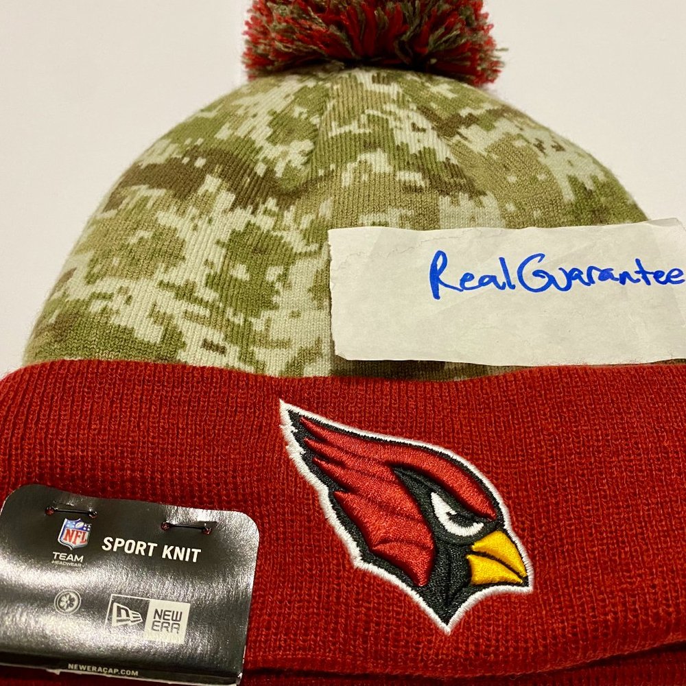 RARE 100% New Era 2015 Arizona Cardinals Salute To Service Knit Hat NFL Sport
